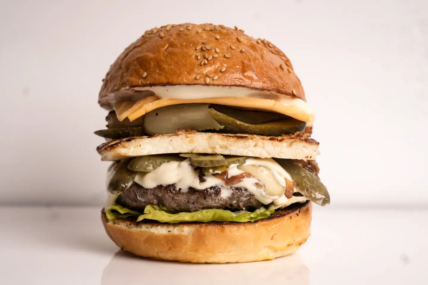 Beef Burger With Halloumi Cheese
