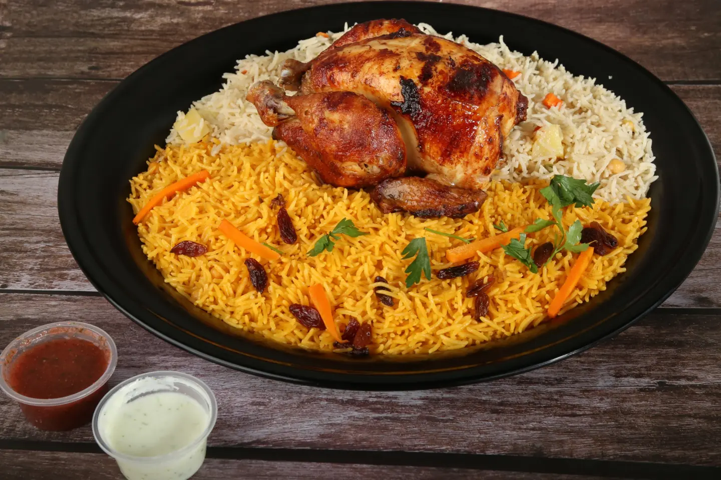 Whole Grilled Chicken With Rice
