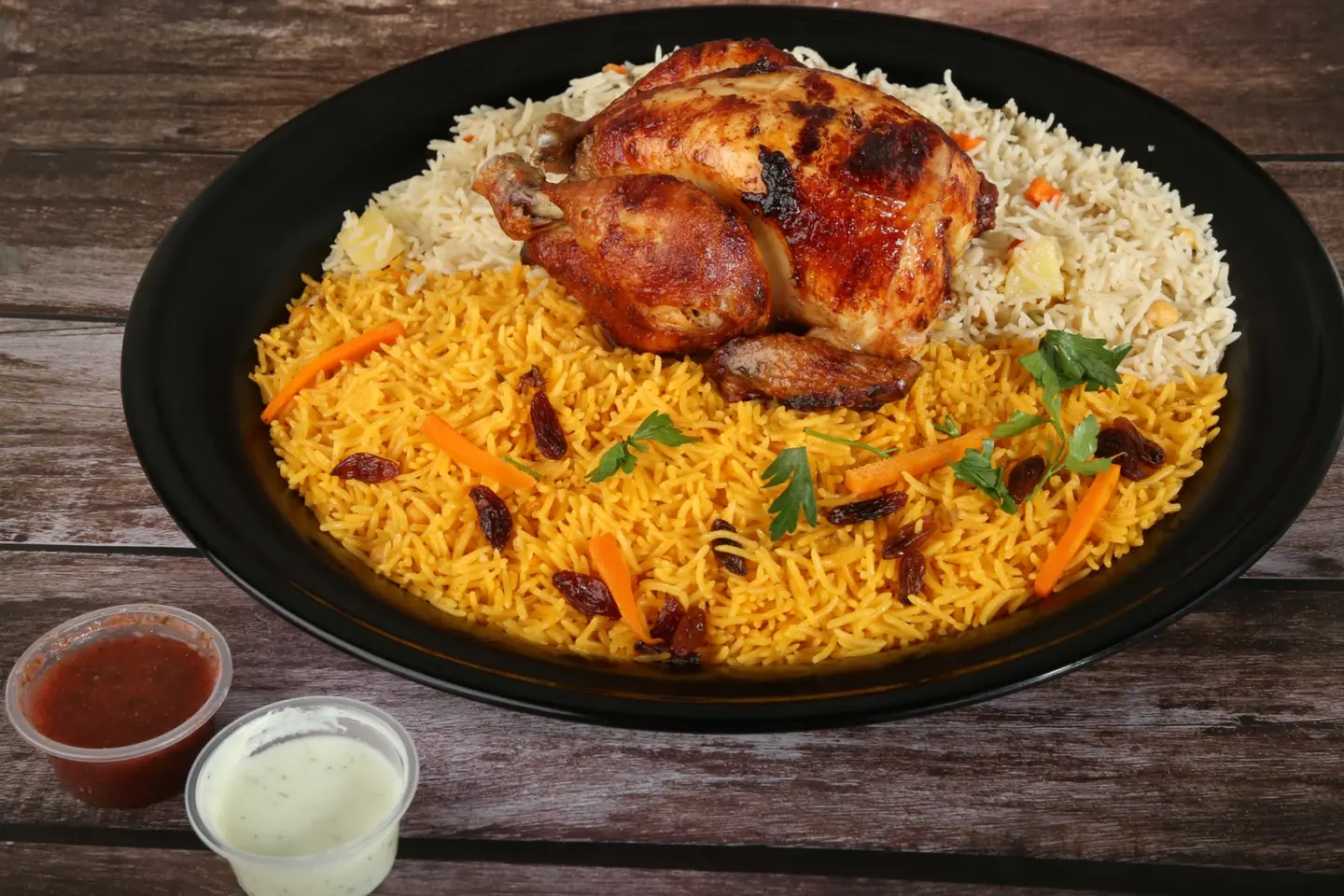 Half Grilled Chicken With Rice