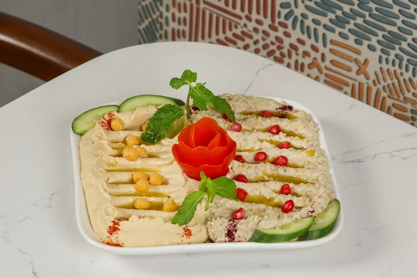 Mixed Hummus And Mtabbal