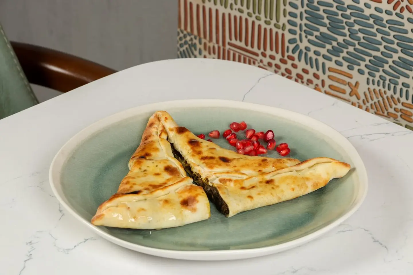 Manqusha With Spinach