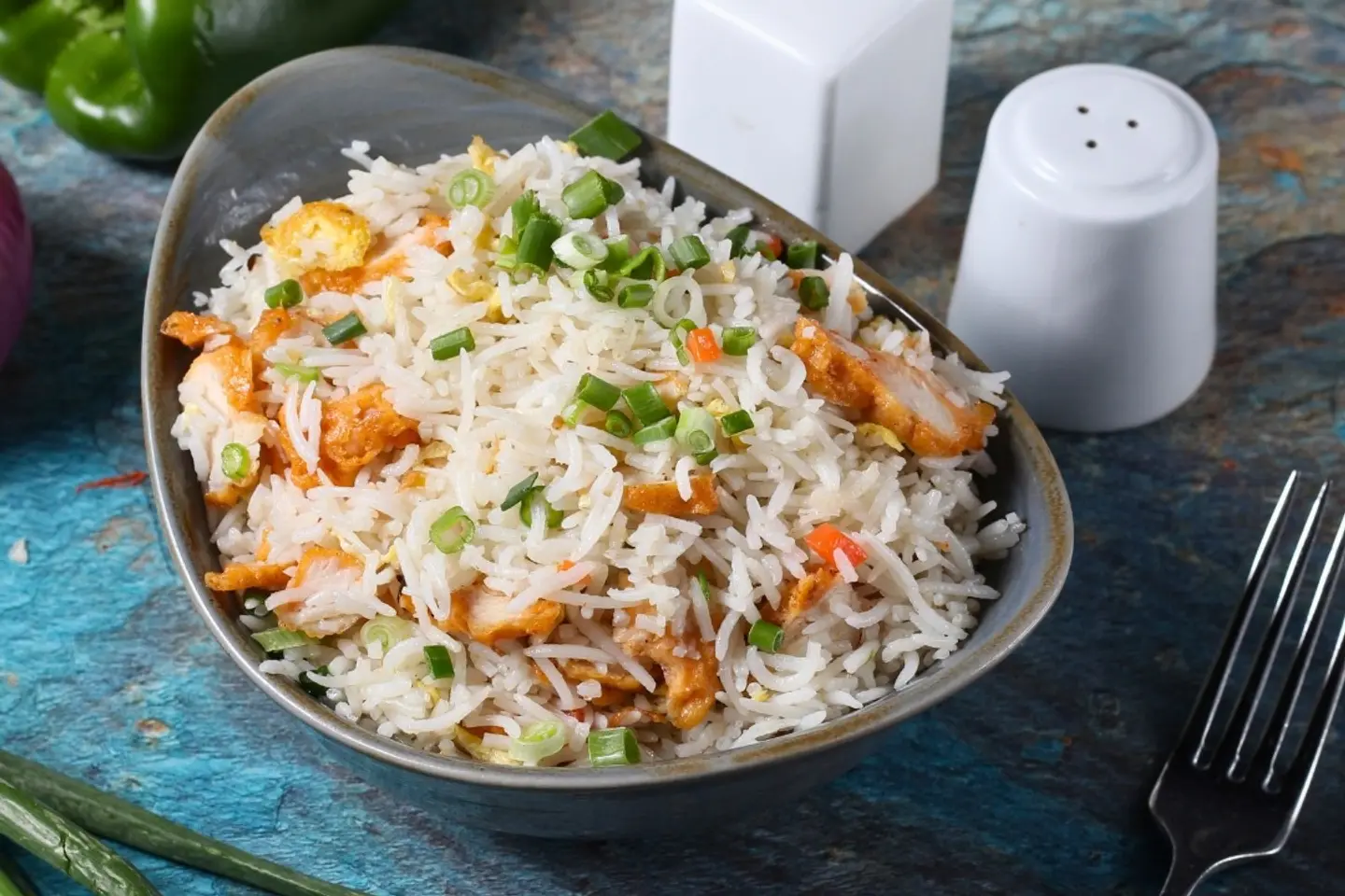 أرز مقلي بالخضار