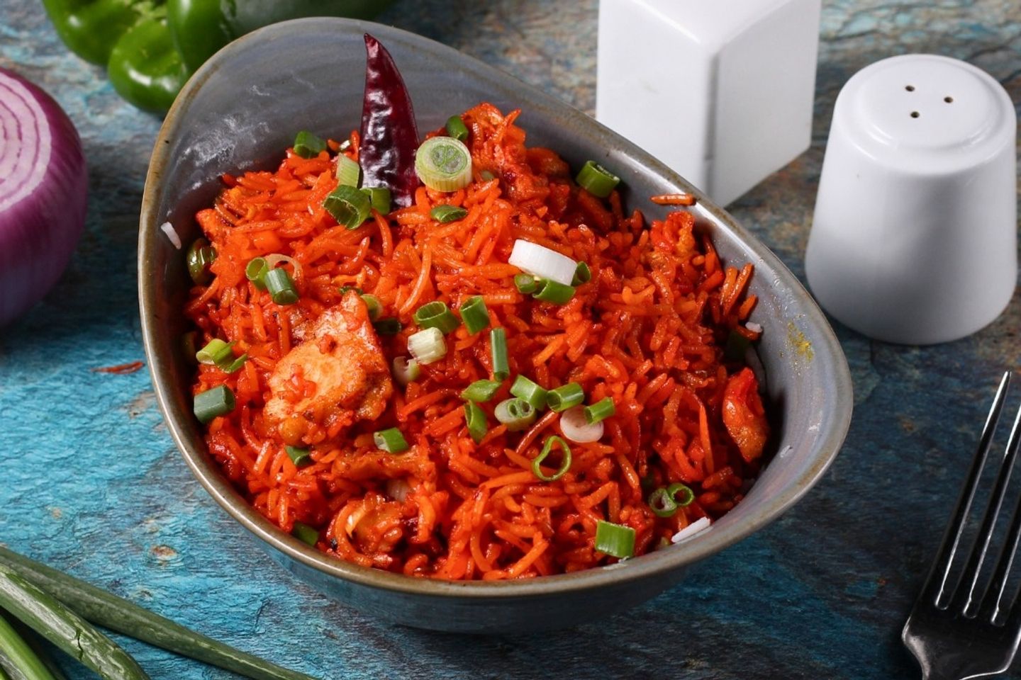 Chicken Schezwan Fried Rice|أرز مقلي بالدجاج شيزوان