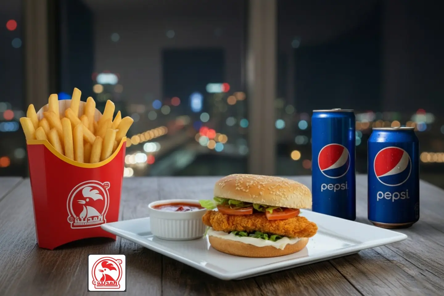 وجبة برجر دجاج