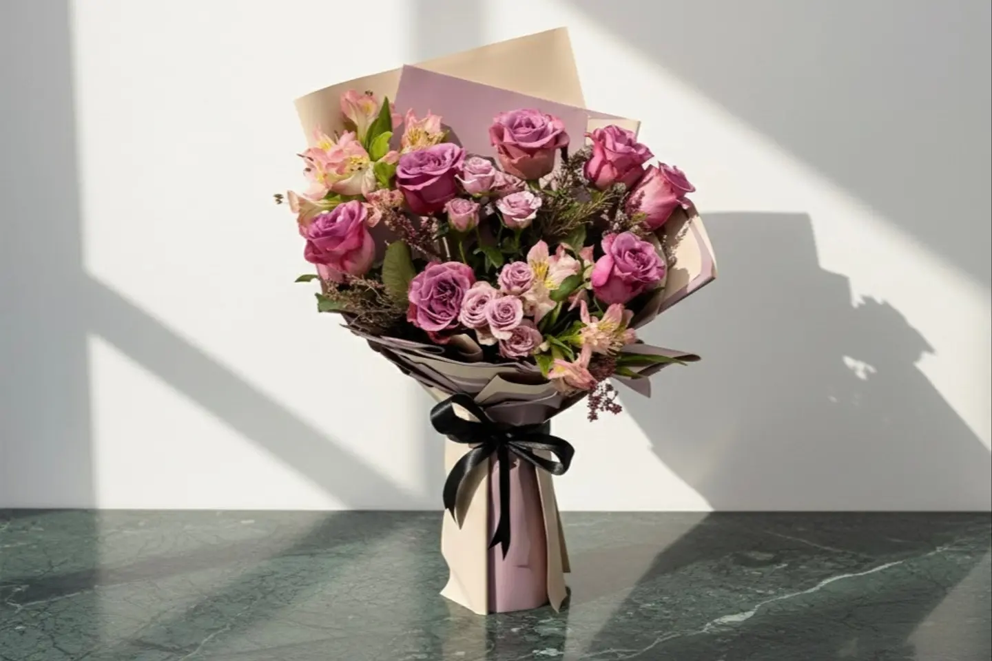 Bouquet Of Purple Roses From Fayrozflower   Z20