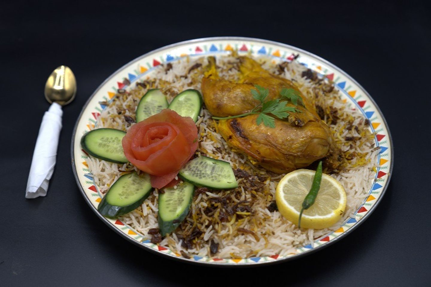 نص دجاج منول مع رز منول