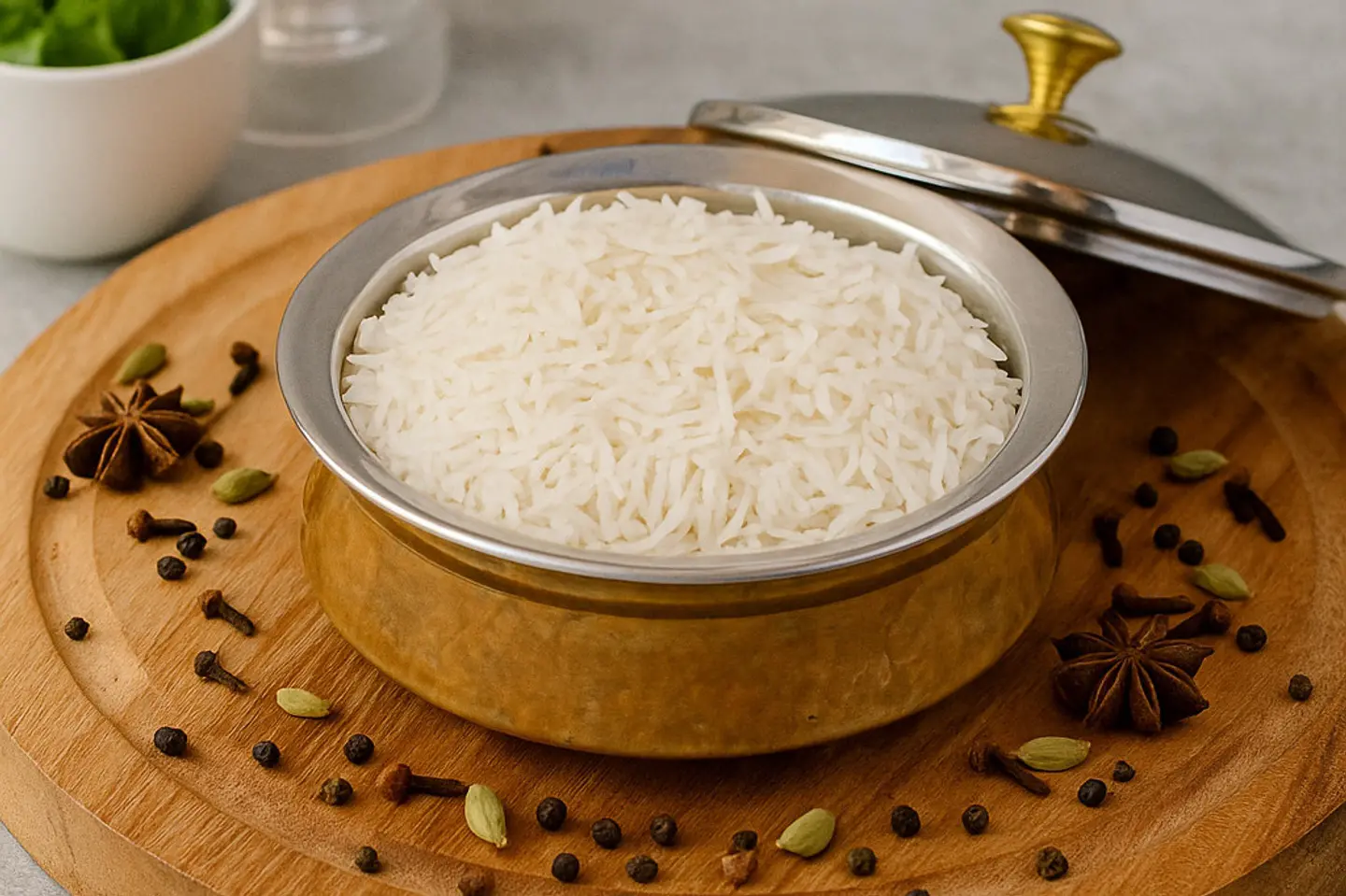 أرز بسمتي مطهو على البخار