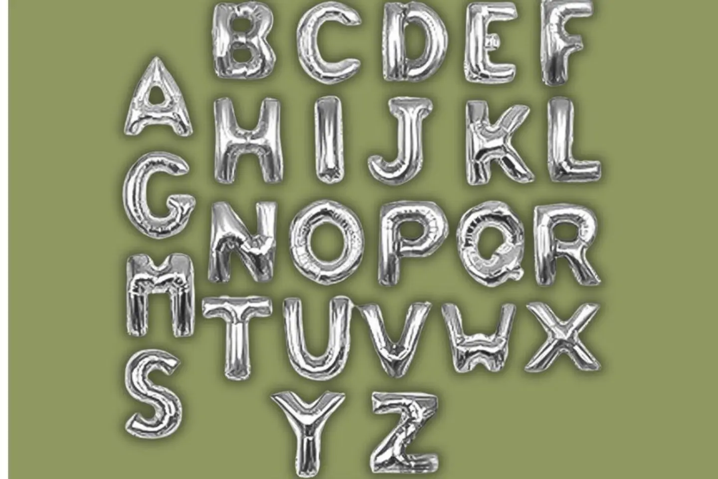 حروف بالونات الهيليوم