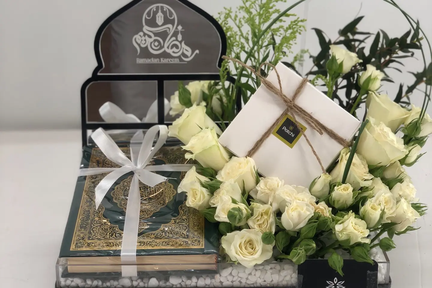 Quran With Flowers And Chocolate