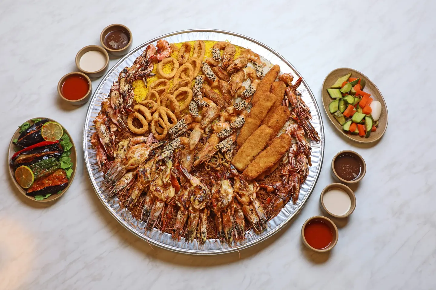 صحن روبيان اسماك سيتى