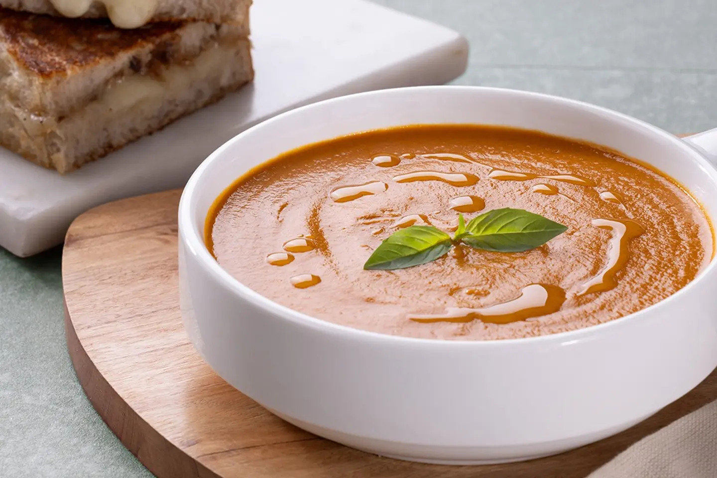Tomato Soup And Cheese Toastie