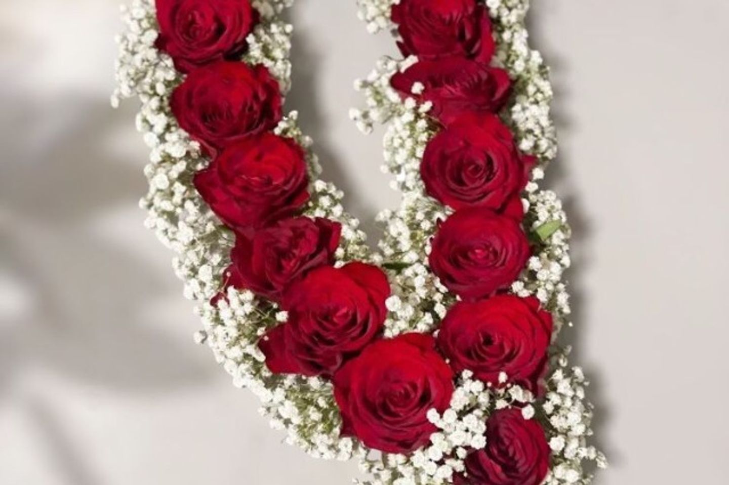 Red Rose Graduation Necklace 13 Roses