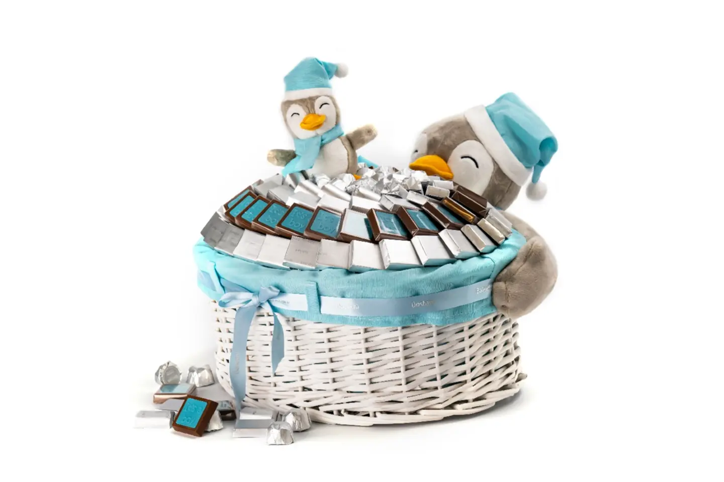 It's A Boy Pengiun Basket Medium