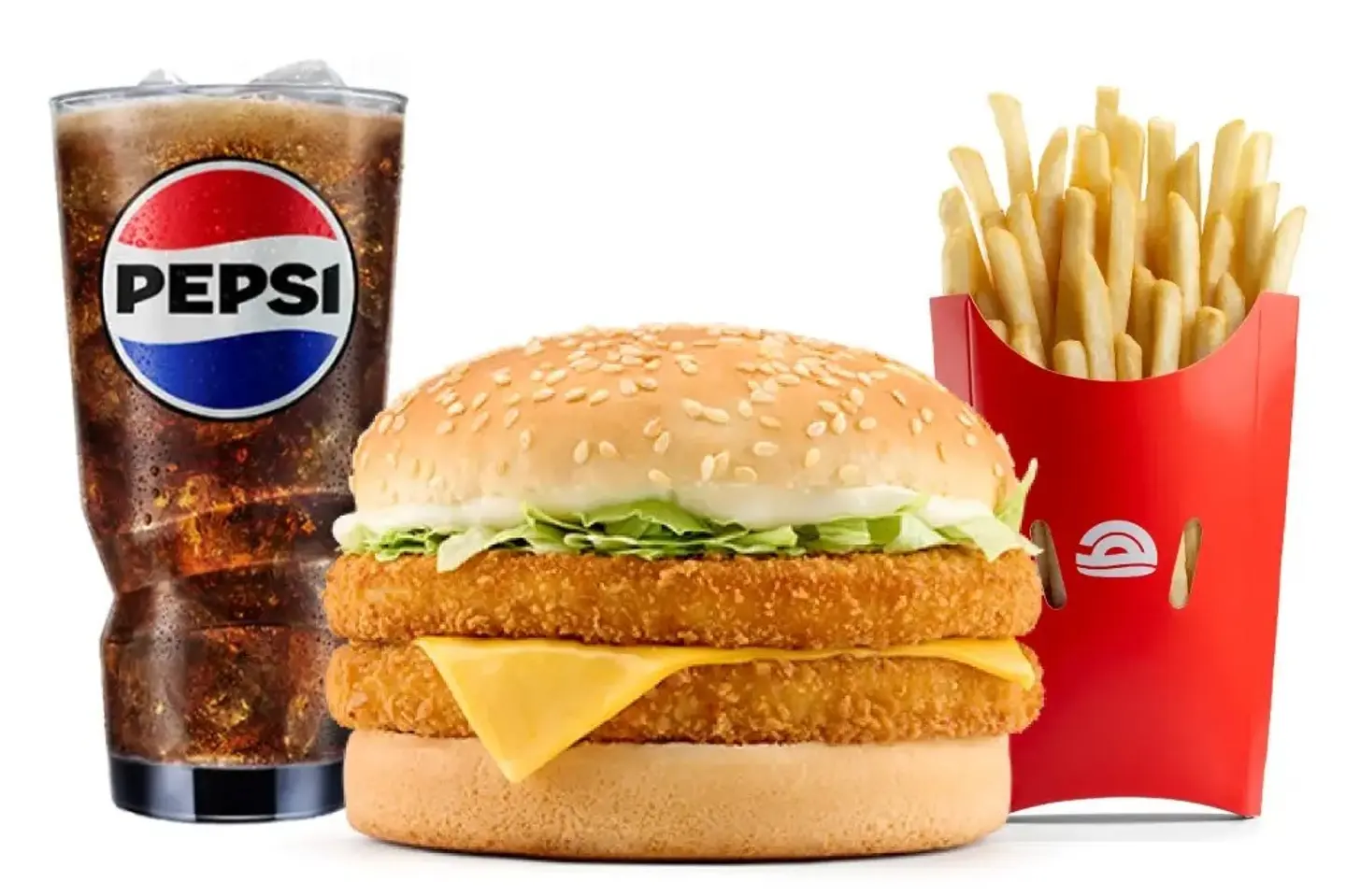 Double Chicken Burger Meal