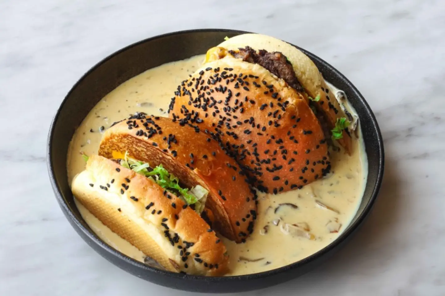 Creamy Mushroom Burger