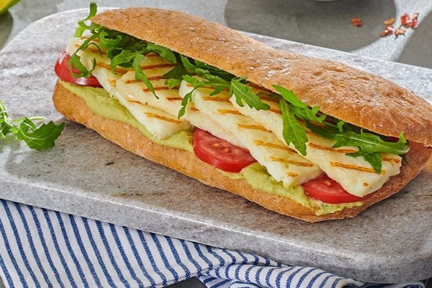 Halloumi And Egg Sandwich