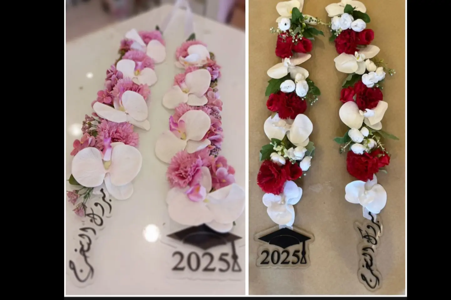 Double Sided Acrylic Artificial Flower Necklace