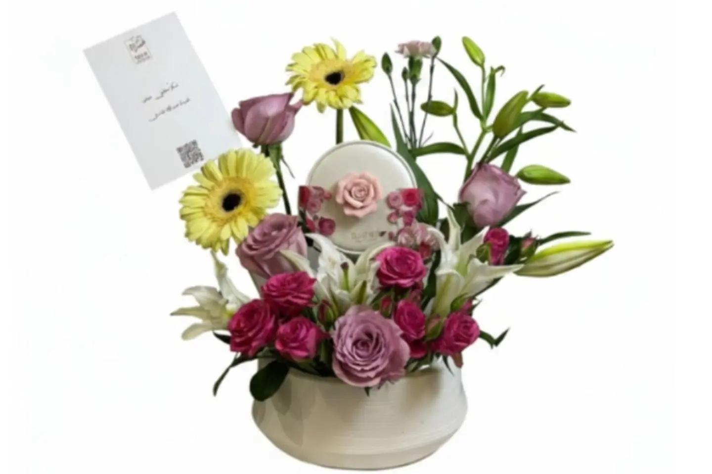 Vase/With Choklet Bustani/ And Flowers /Number 18