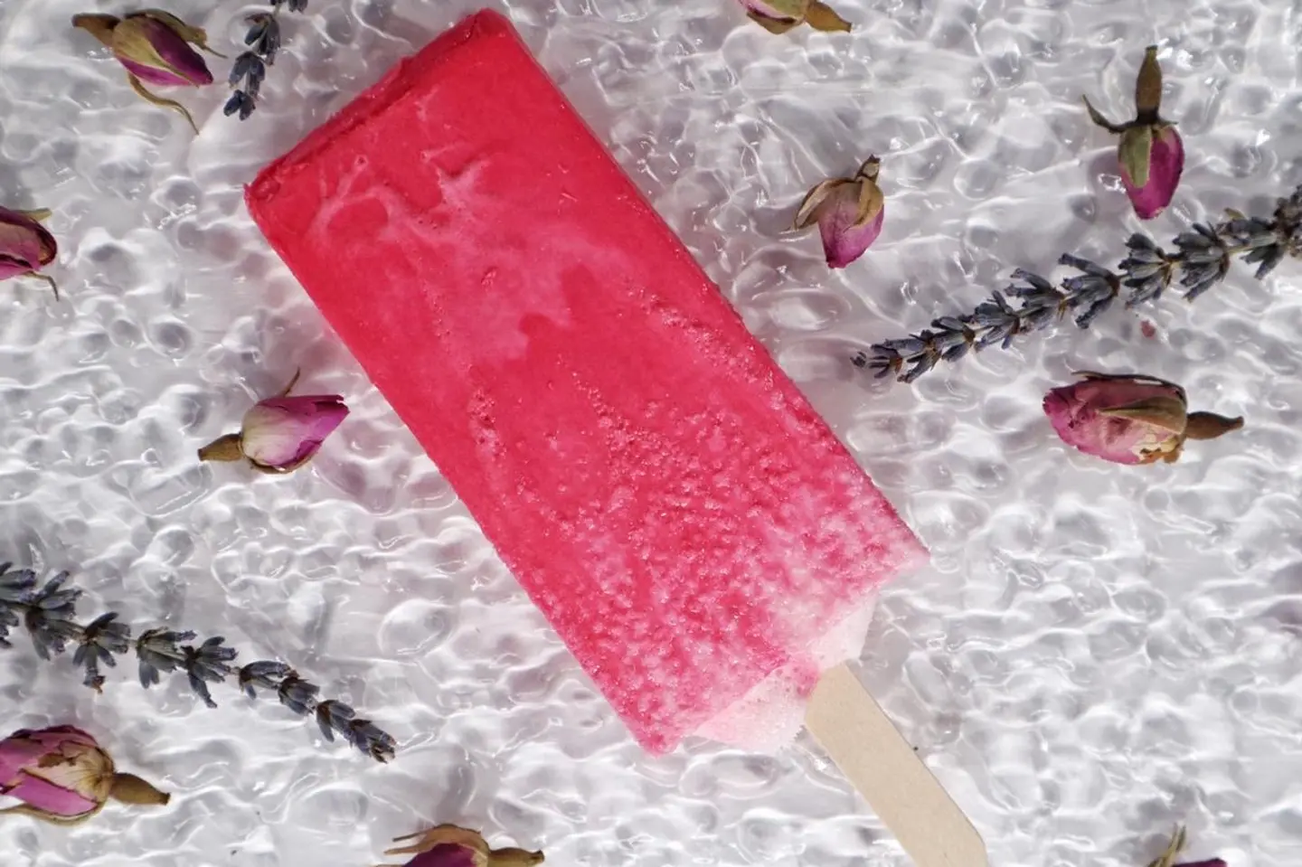 Lavender And Rose Popsicle Ice Cream