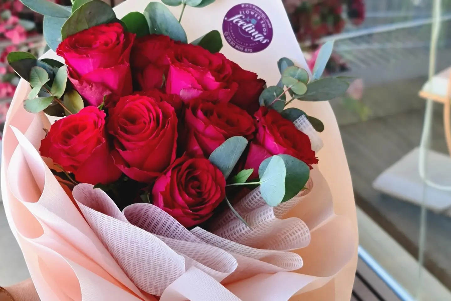 باقة جوري احمر ٩٩