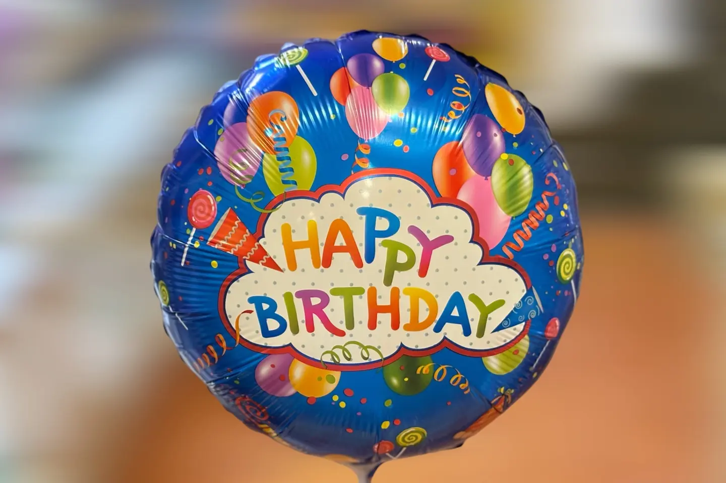 بالون عيد ميلاد لون ازرق