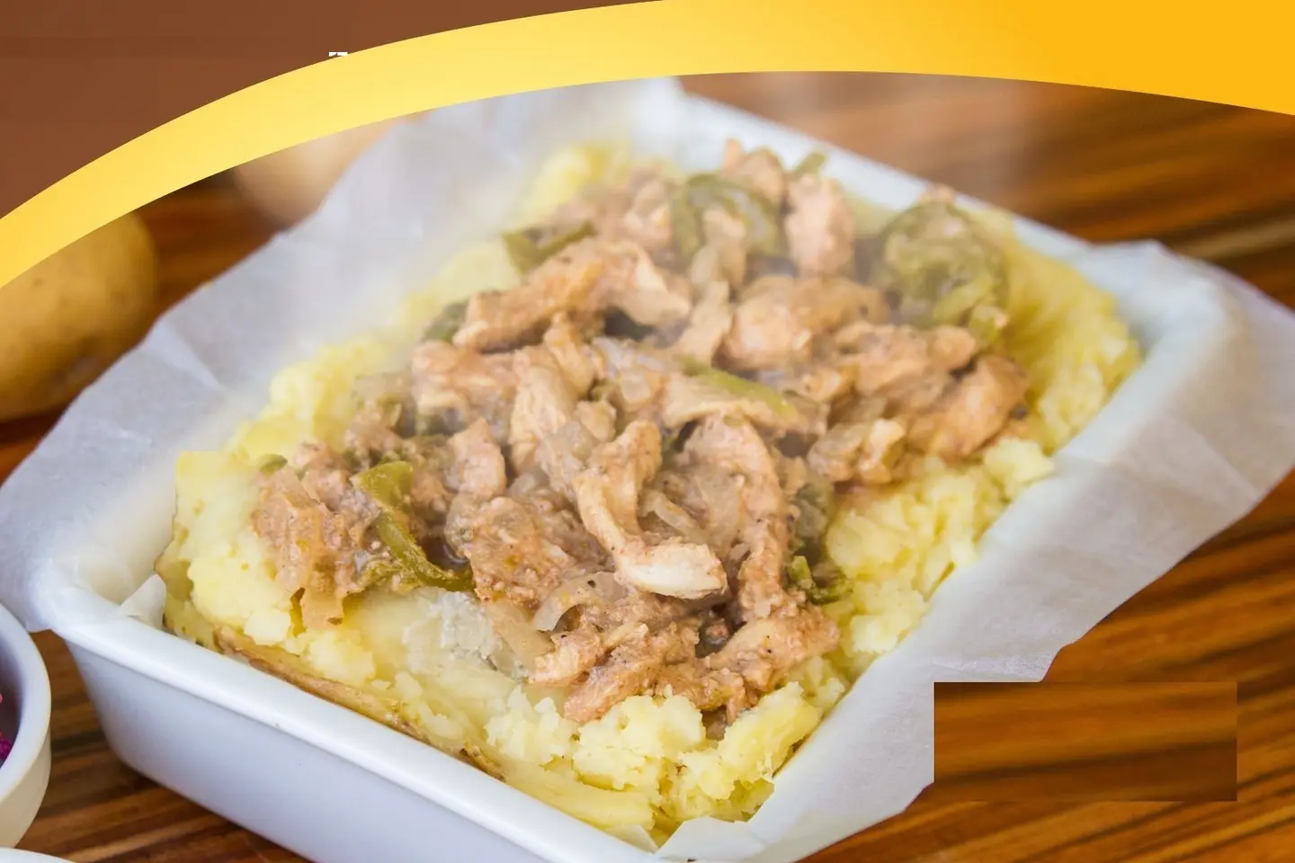 بطاطا مع دجاج الشاورما