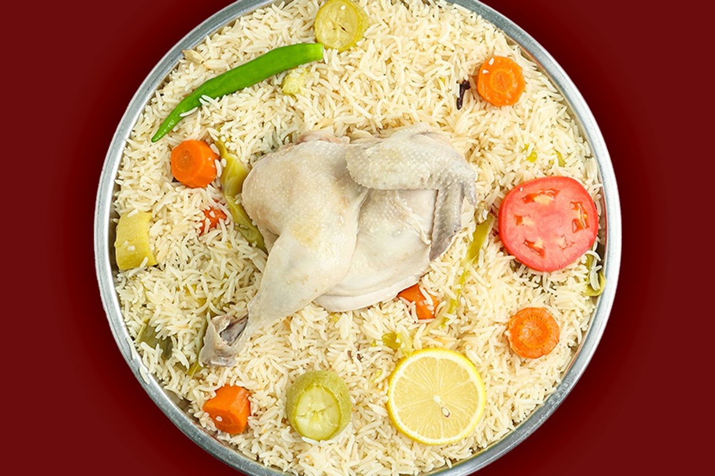 Compressed Half A Chicken Breast With White Rice And Vegetables