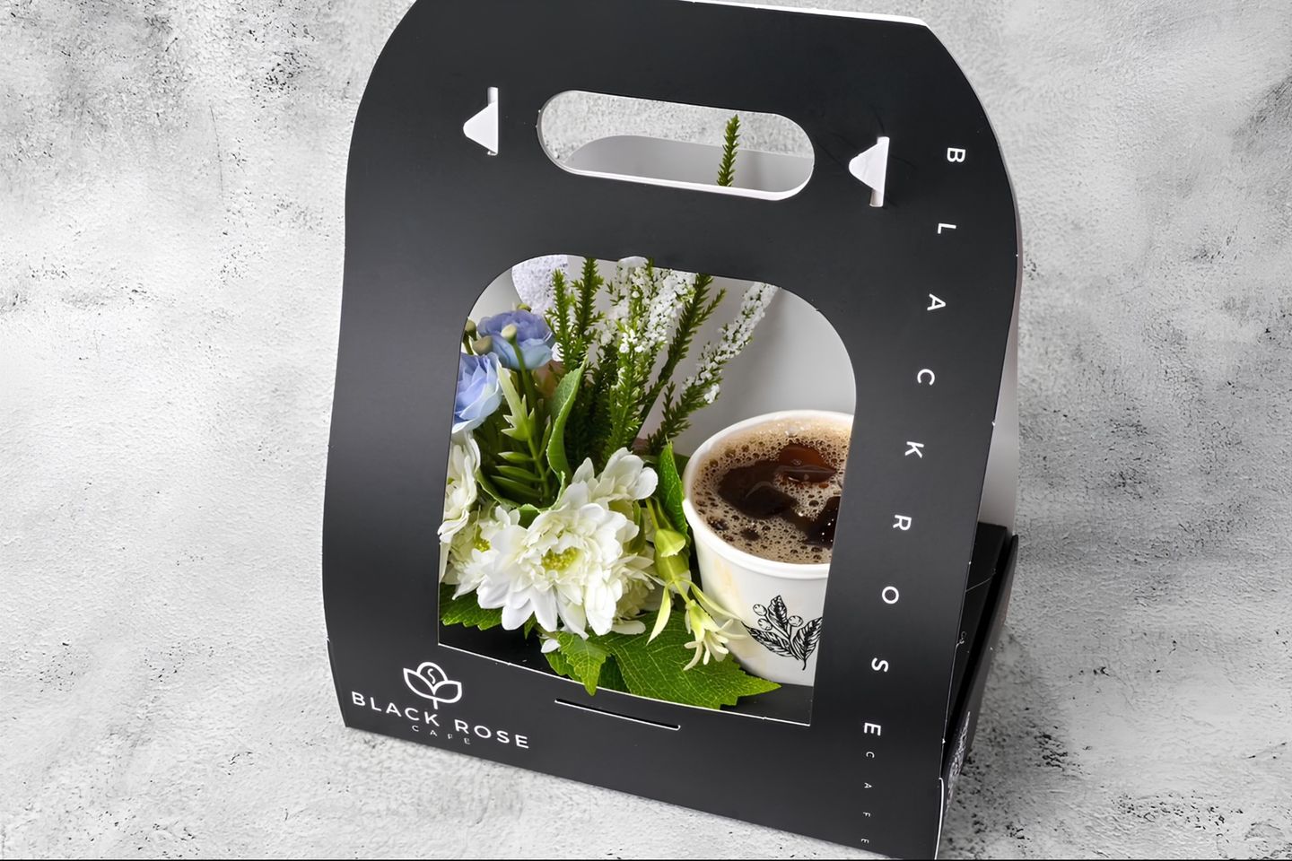 Today's Coffee Is Cold With A Large Rose Holder - Today's Coffee With A Large Rose Holder