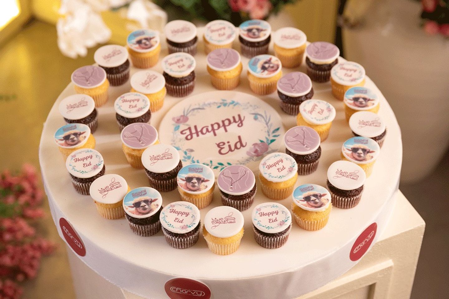 ستاند توزيعات كب كيك العيد – ٣٥ قطعة