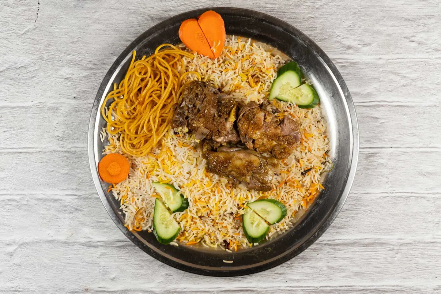 حنيذ لحم مع الرز