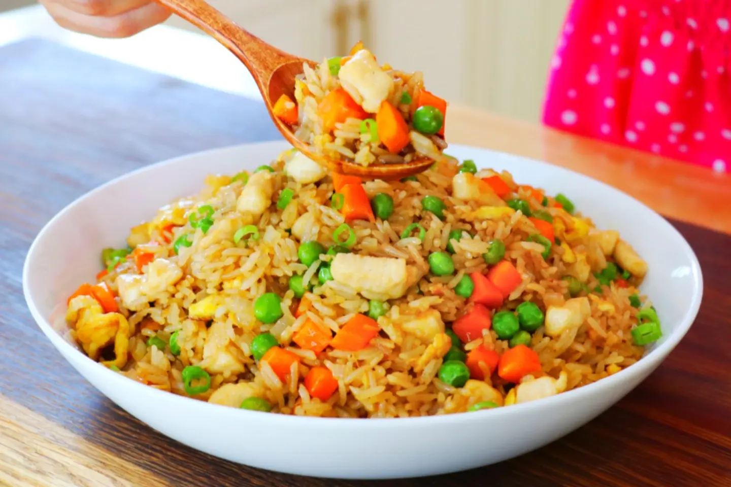 أرز مقلي بالدجاج