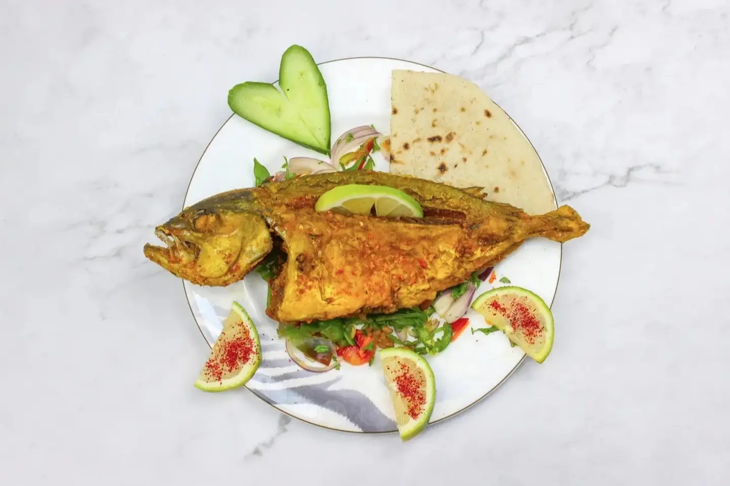 سمك دنيس مقلي سادة