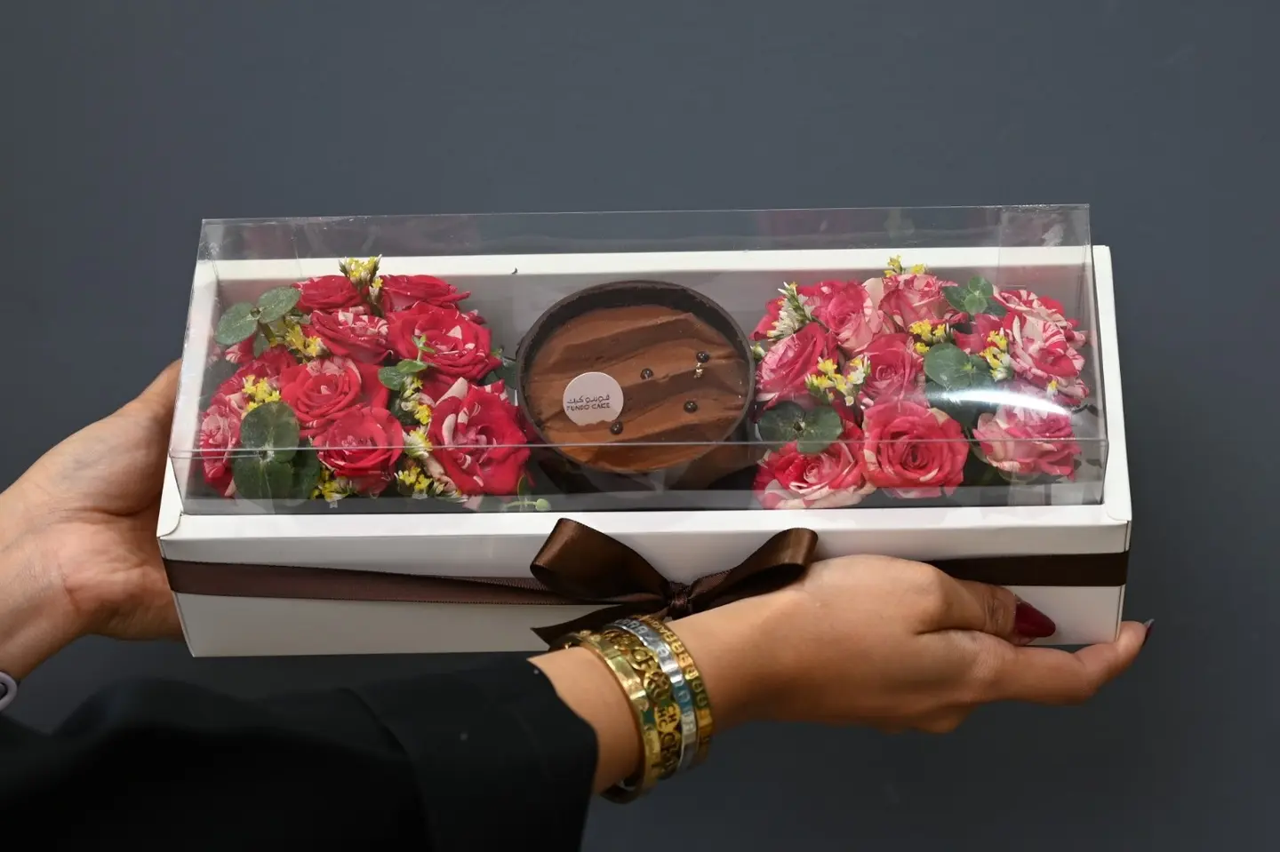 تنسيق كيكة فوندو من غصن