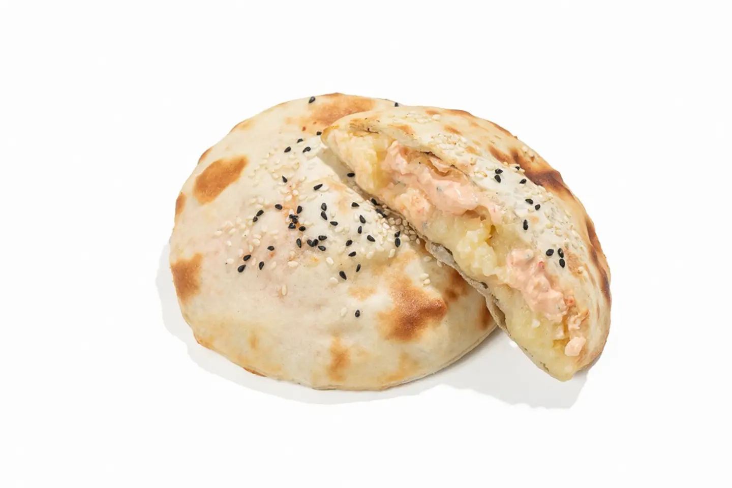 عرض مدورة بطاطس بجبنة لقمة حار (ثلاثة حبات)
