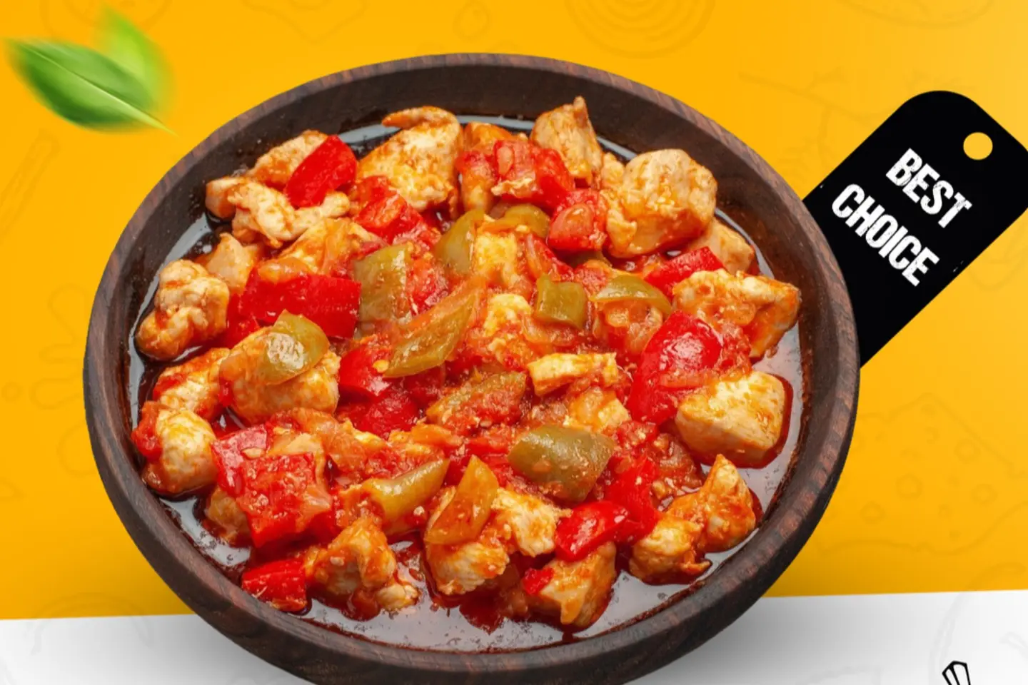 صحن مقلقل دجاج طازج