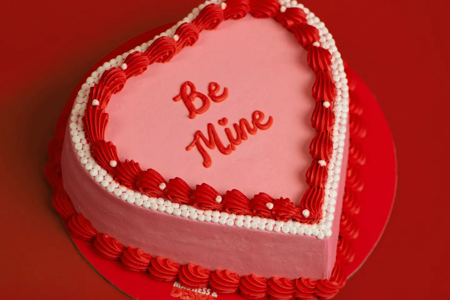 Valentine Pink Heart Cake