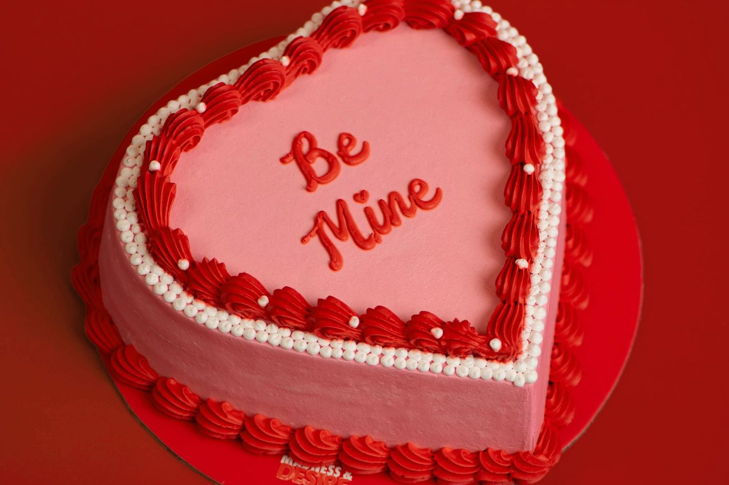 Valentine Pink Heart Cake
