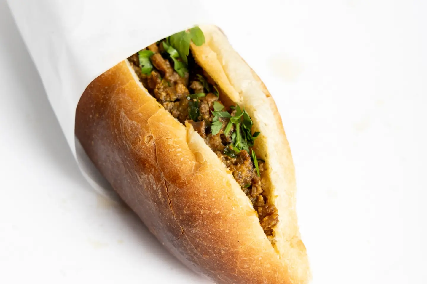 ساندوتش شاورما لحم