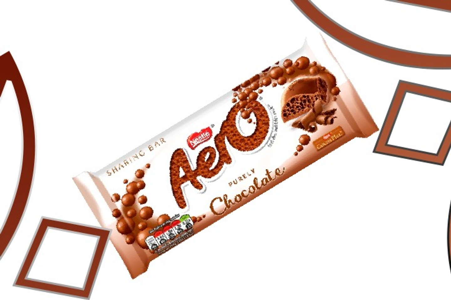 Nestle Aero Purely Chocolate Bar 90g