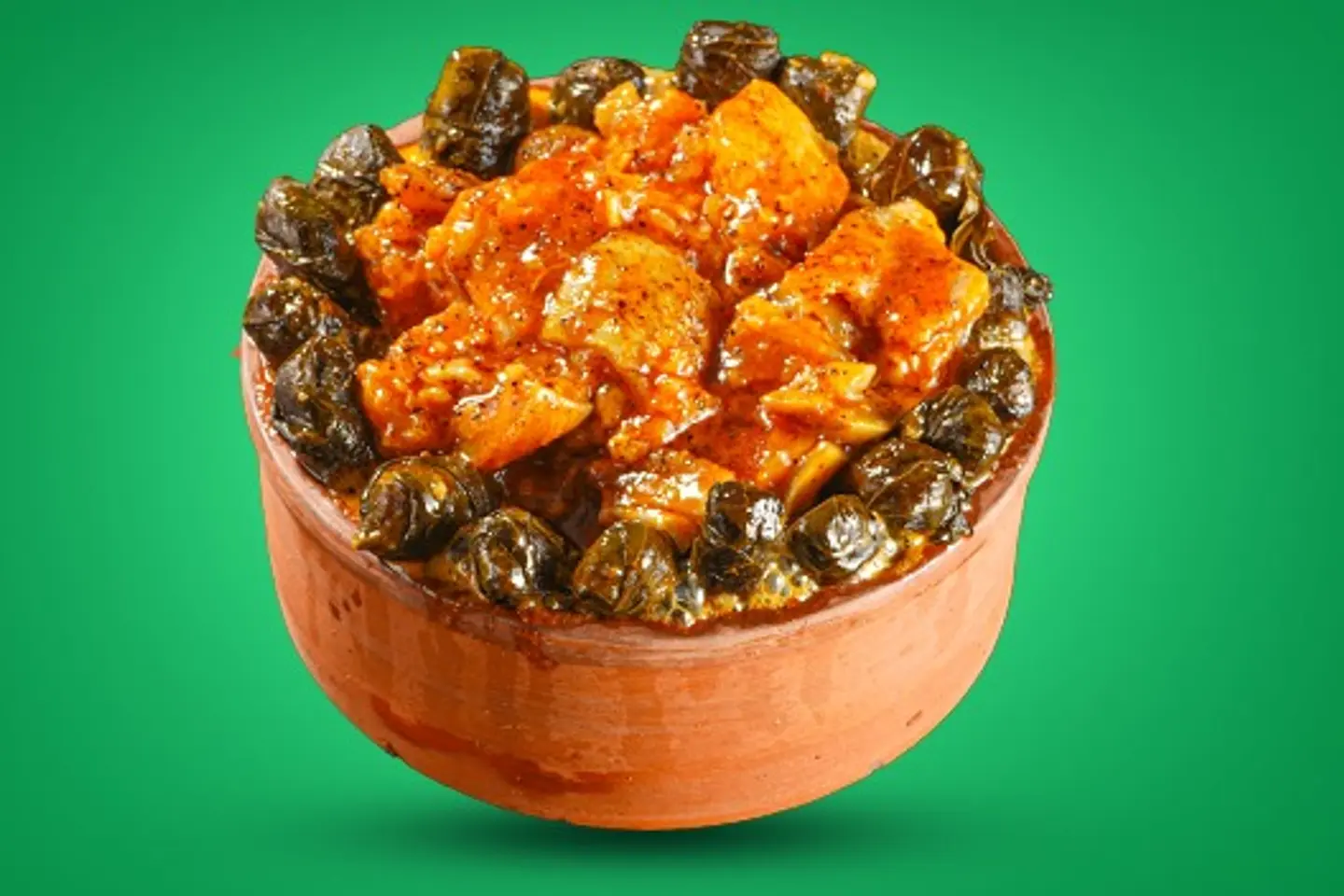 طاجن ورق عنب بالكوارع