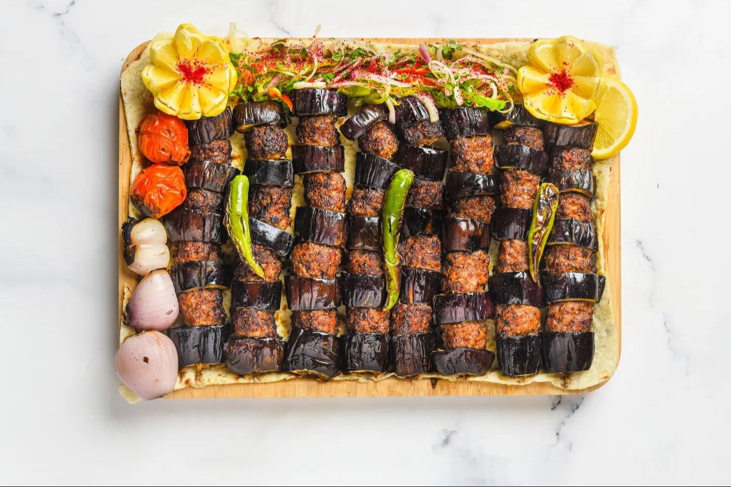 Mixed Eggplant Kebab