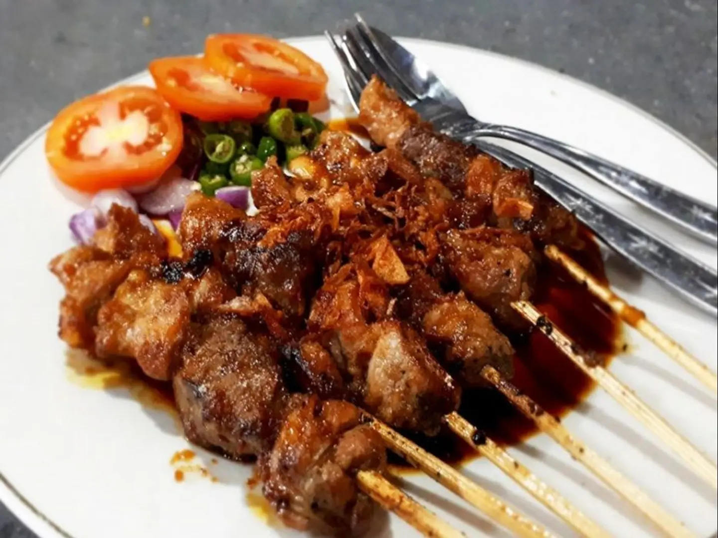 غنم ساتاي مشوي 5 أسياخ