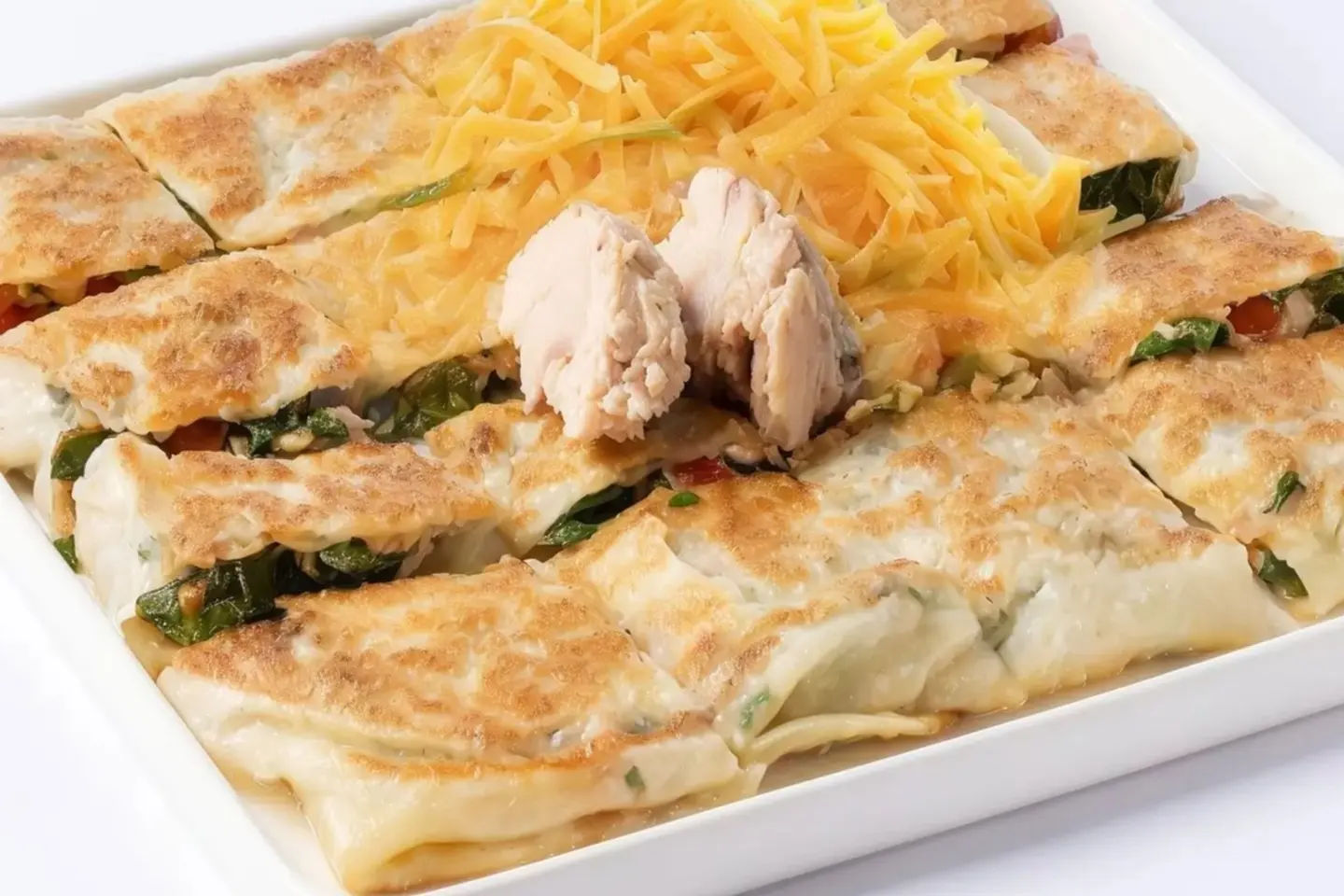 Tuna Mutabbak With Cheddar Cheese