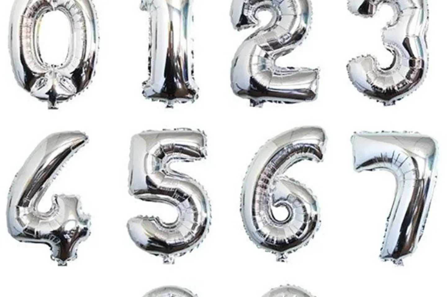 Number Silver Balloons - Number 1