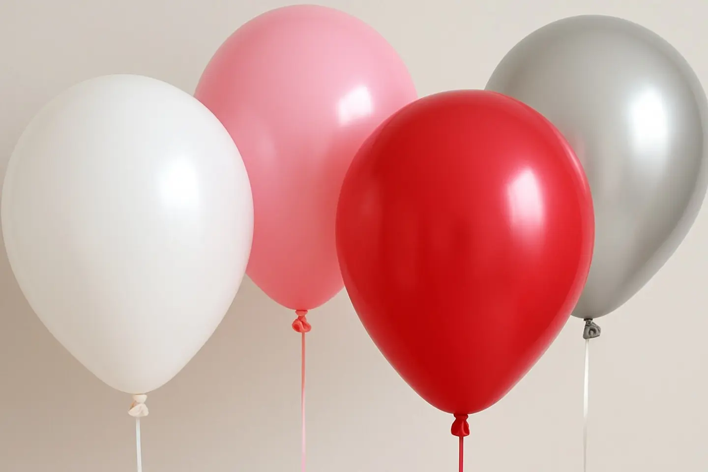 Colored Helium Balloons - Silver
