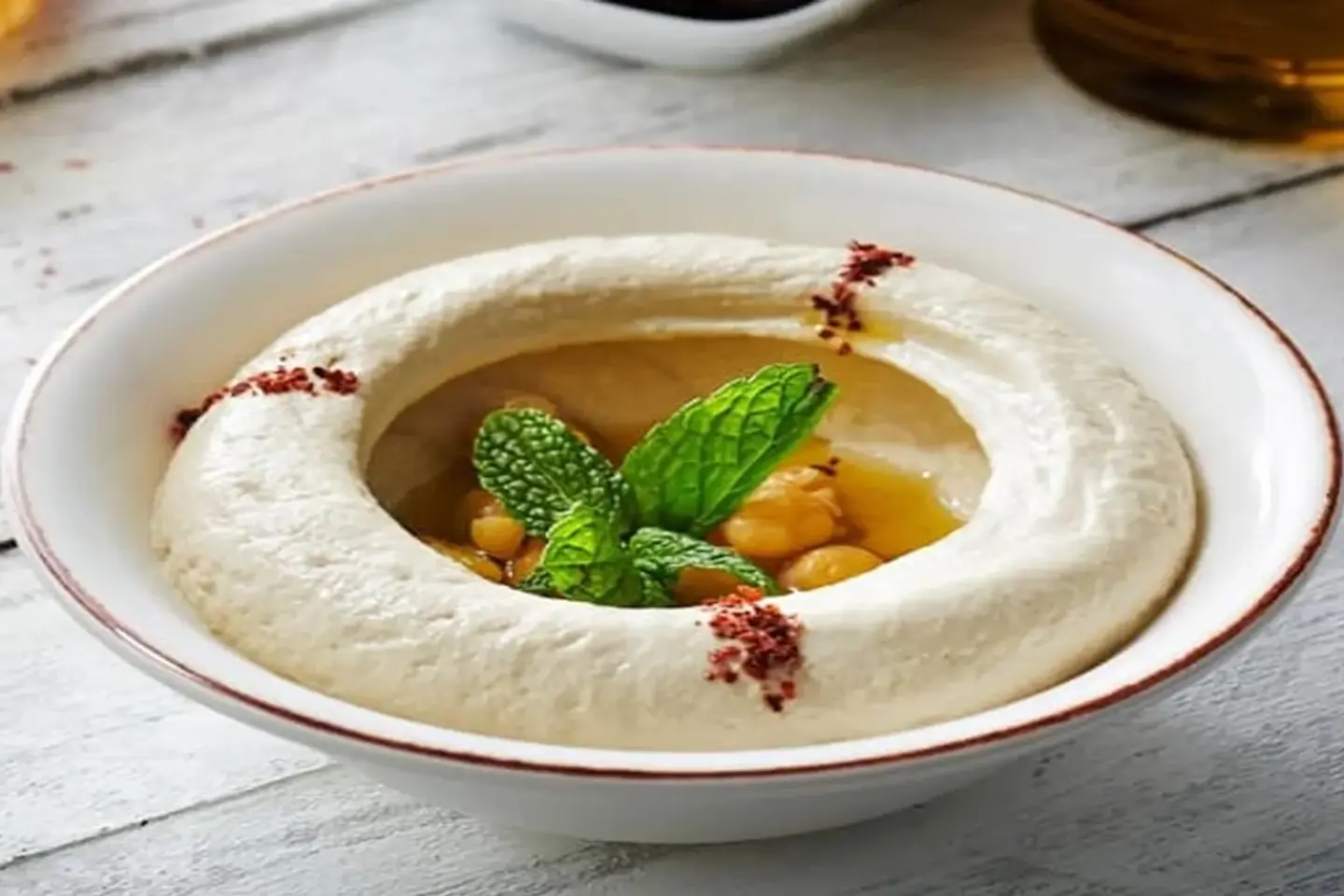 Small Plate Of Hummus