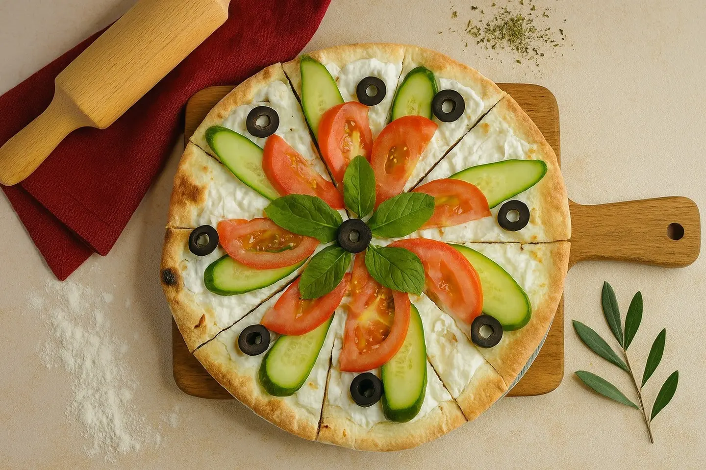 لبنة وخضار