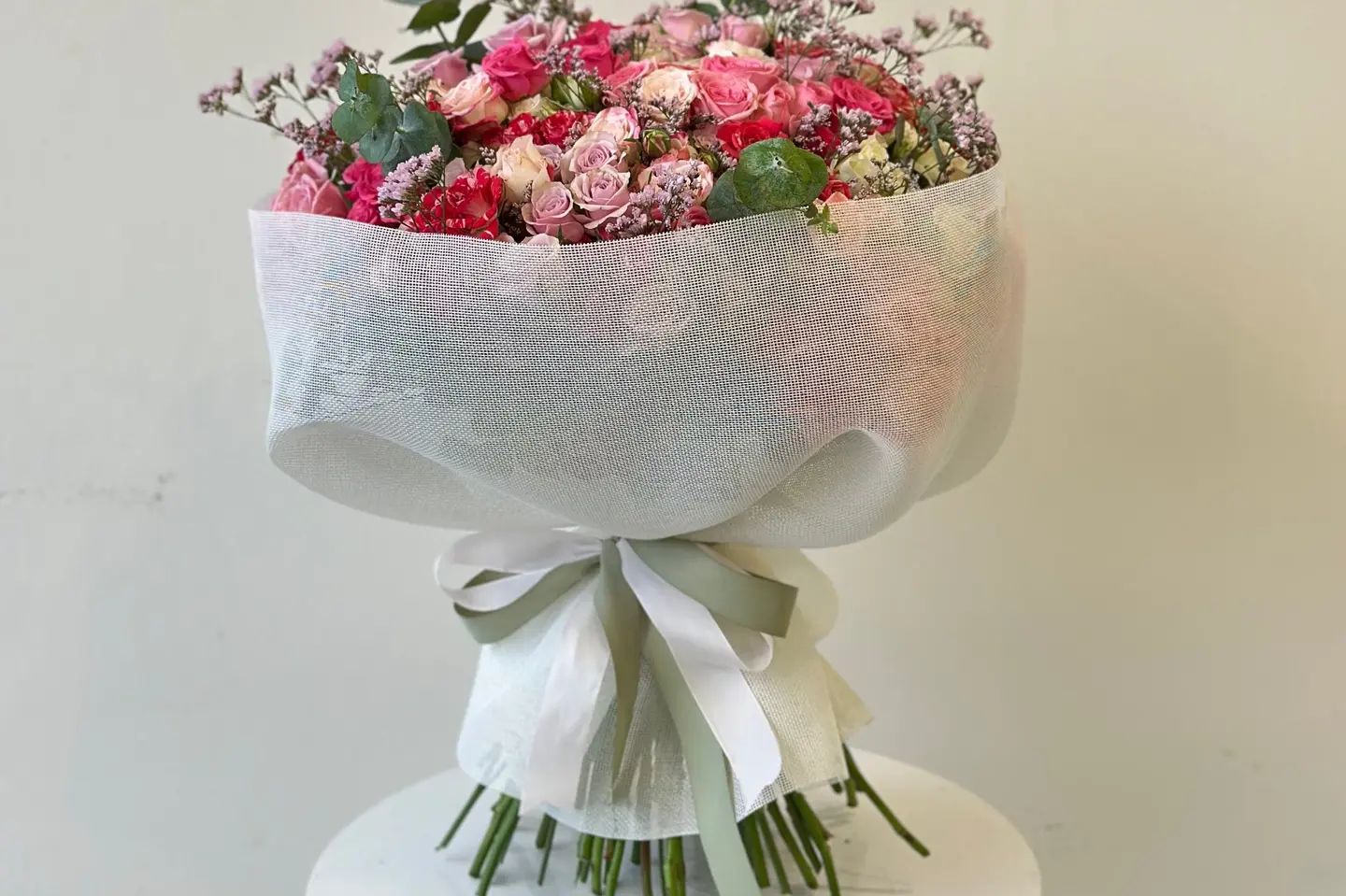 A Bouquet Of Pink Spray Roes