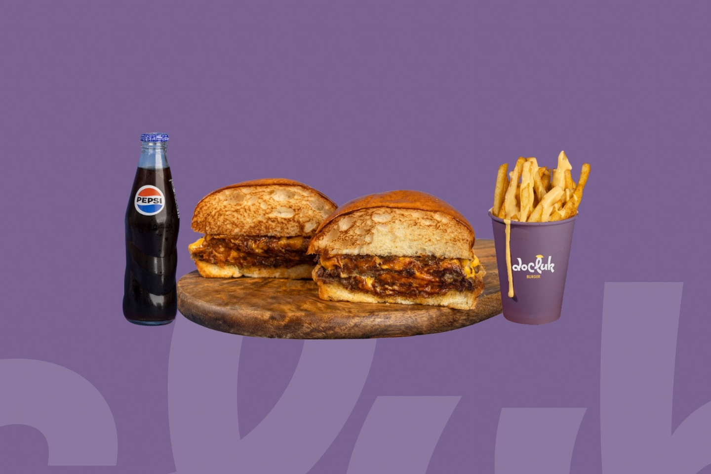 وجبة دبل كلاك مع مشروب