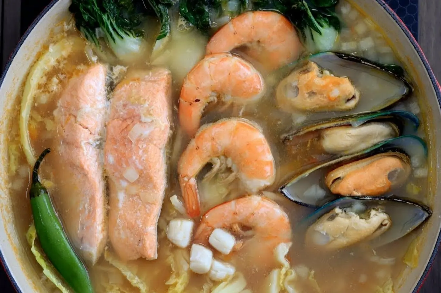 سينيغانغ مأكولات بحرية مشكلة